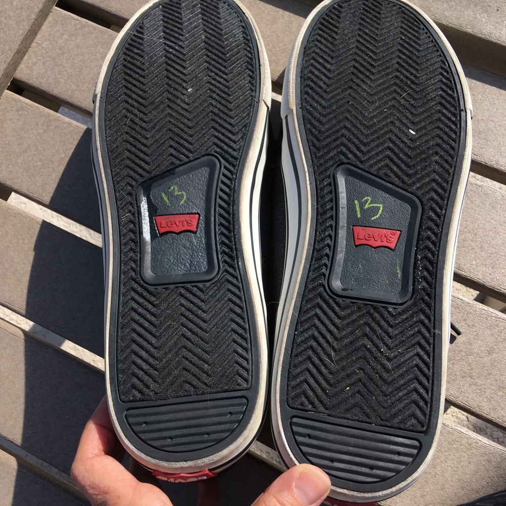 Levi Strauss & Co. Black Gray Tan Low-Top Casual Sneakers SZ 13 Preppy - Picture 9 of 9